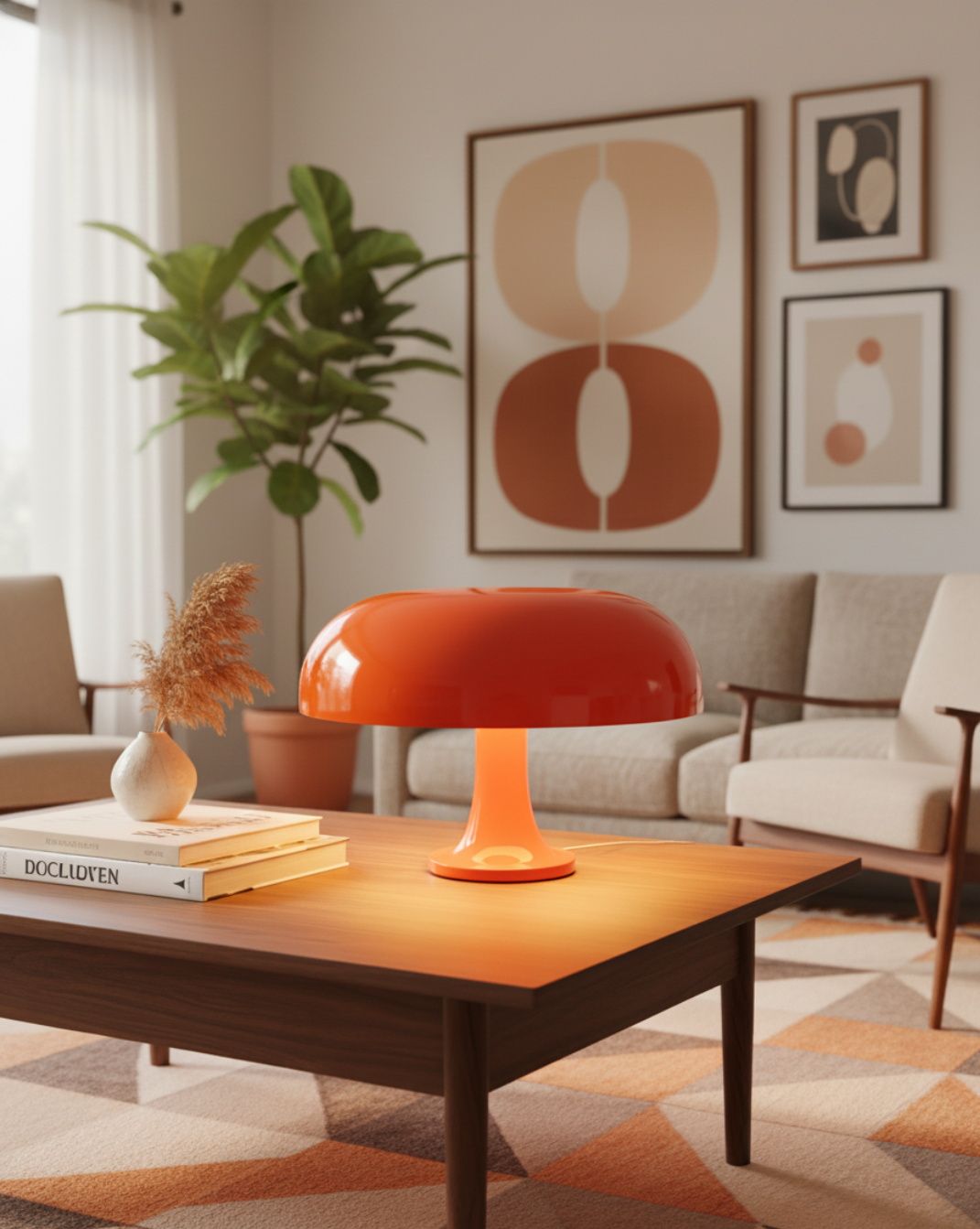 Moderne Paddenstoel tafellamp