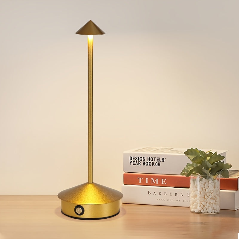 Draadloze LED Tafellamp met Traploze Dimming en Oplaadbare Batterij – Modern Design voor Diverse Kamers