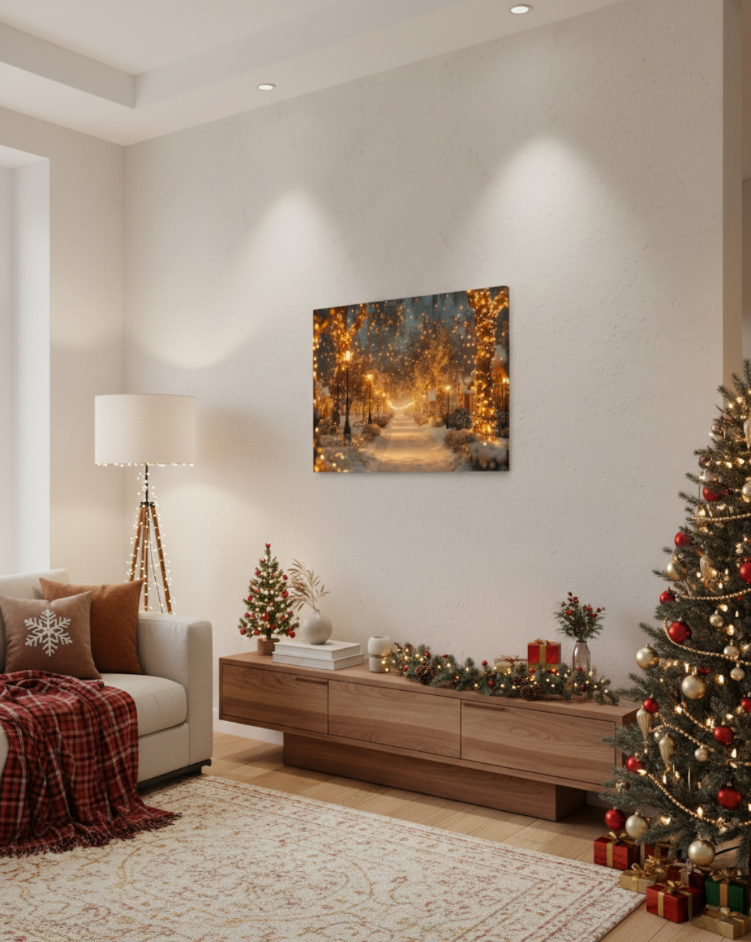 Canvas schilderij - Winter glow