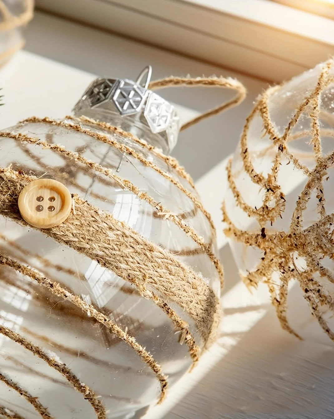 Boho-Design Kerstballen-Set – 6 Stuks