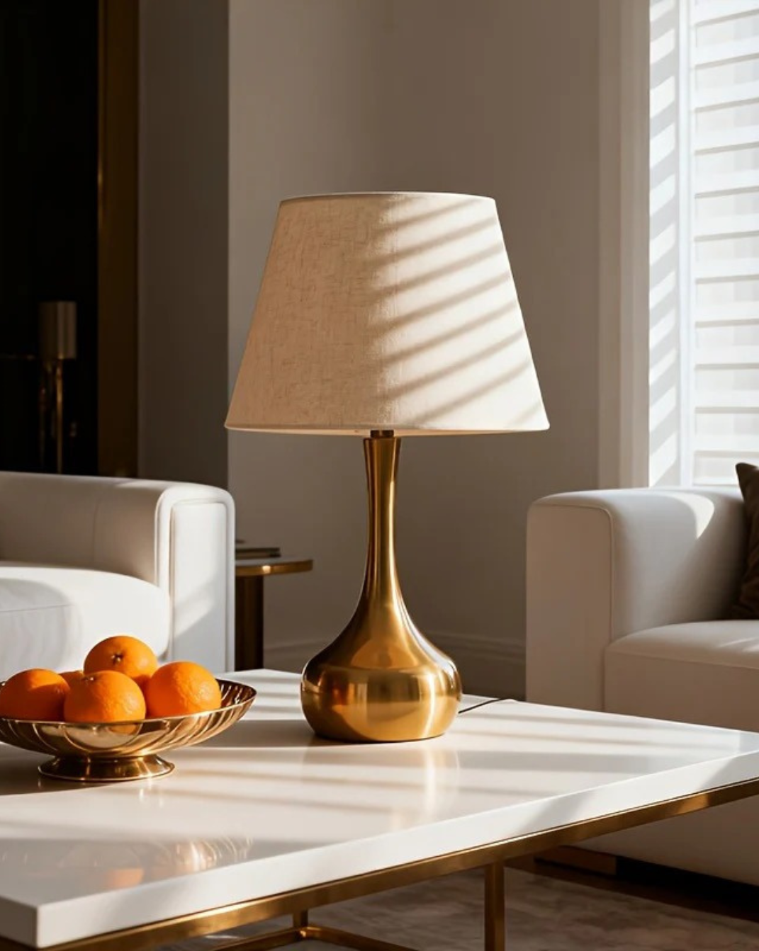 Moderne Gouden Tafellamp