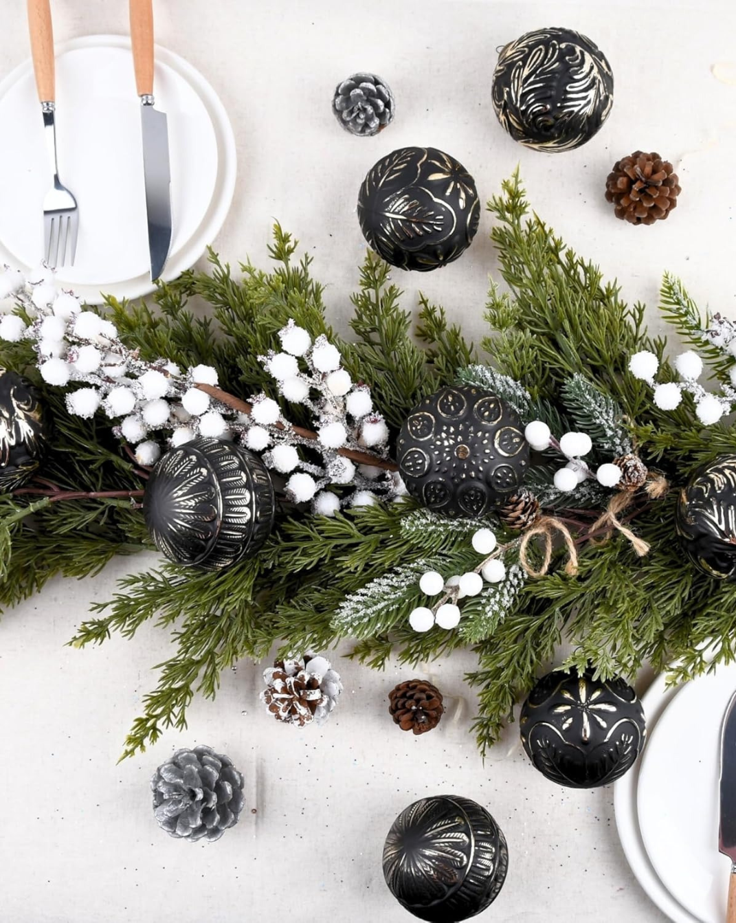 Vintage Kerstballen-Set – 12 Stuks