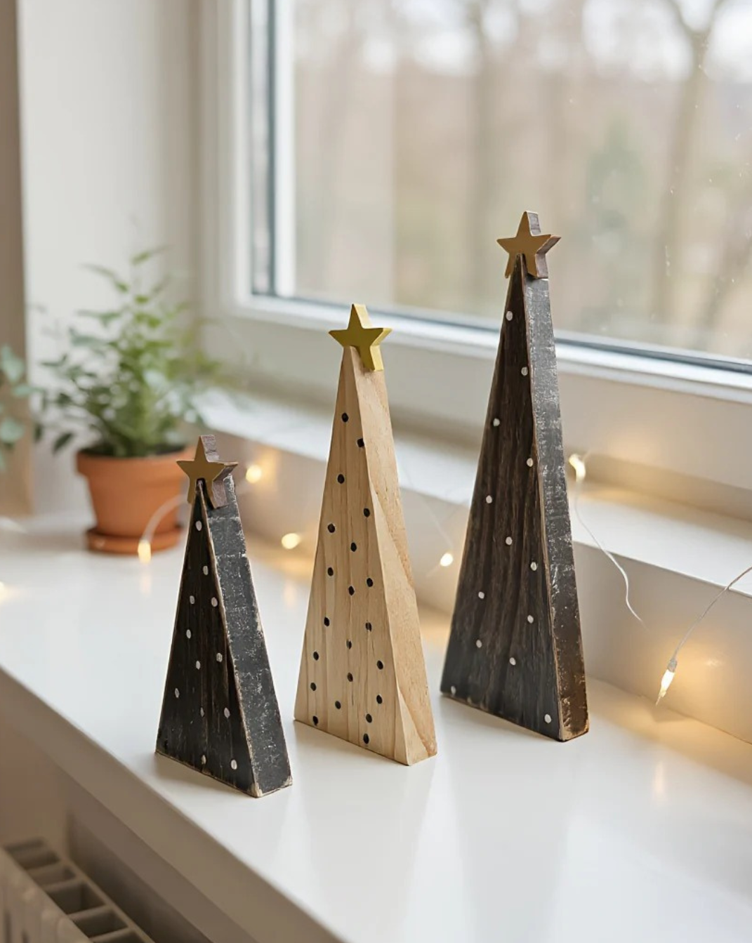 3-delige boheemse kerstboom-set