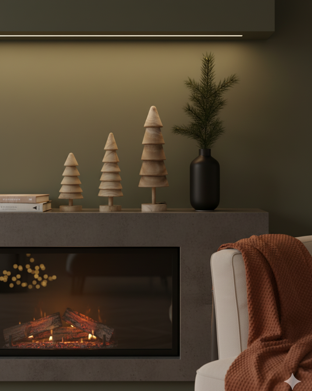 Rustieke kegel-kerstboom – stijlvol & compact