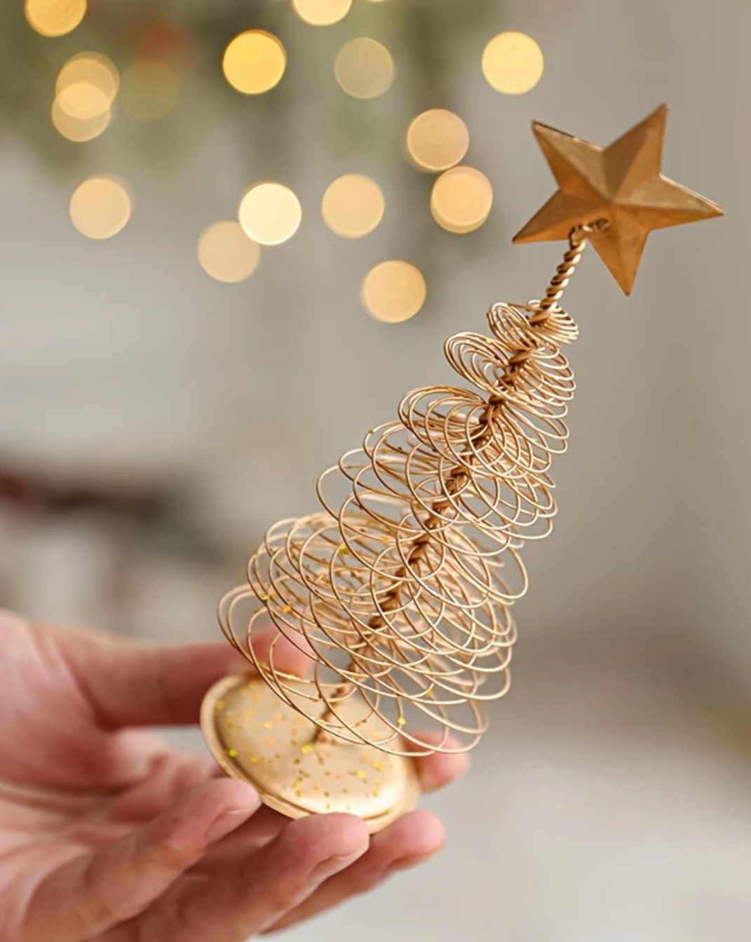 Vintage gouden ijzeren kerstboom decor