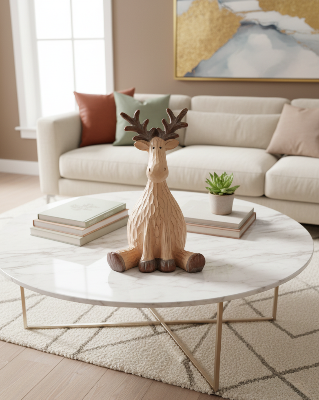 Feestelijk Rendier beeld - Kerstdecoratie vol Sfeer