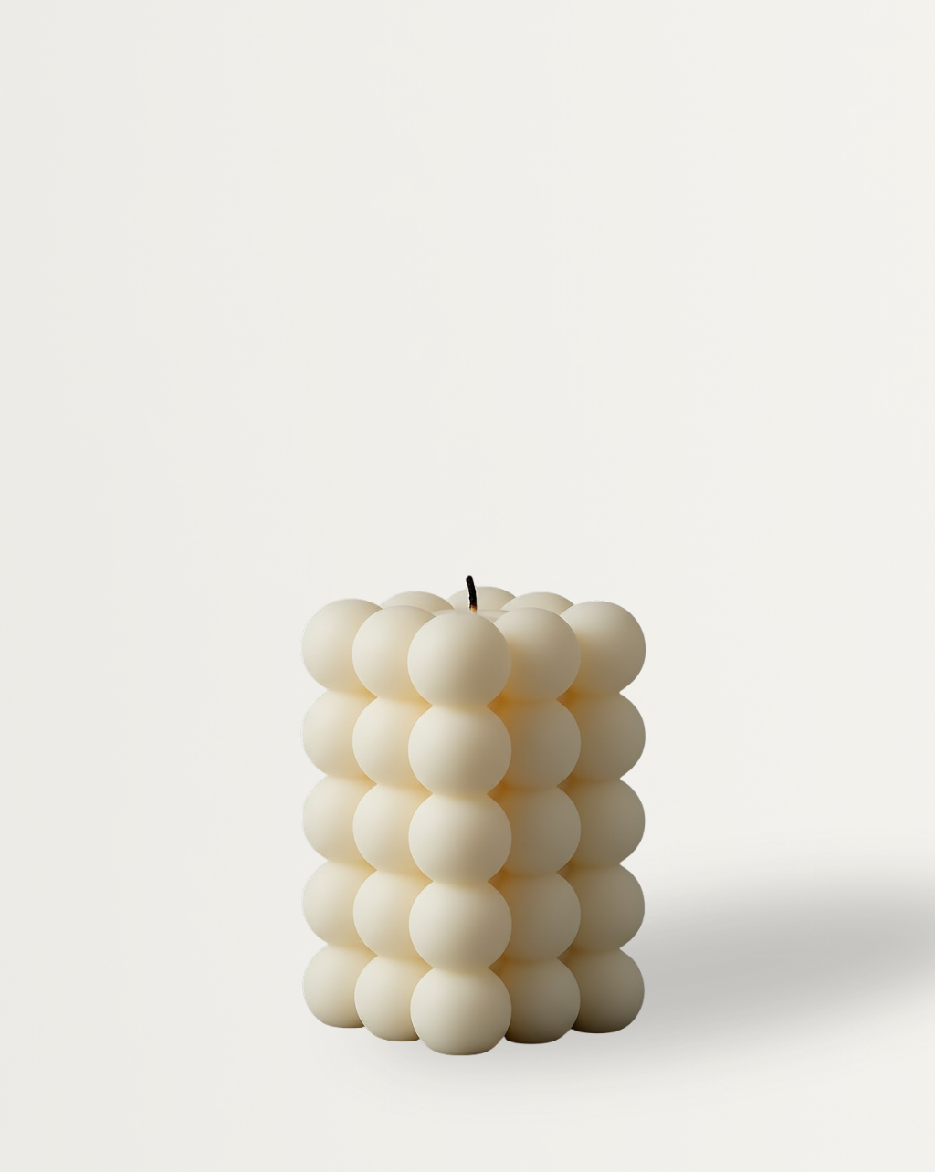 Artistieke Vierkante Kaars - Natuurlijk Sojawas Met Vanillegeur