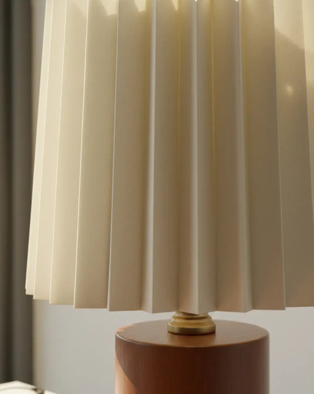 Korean Style Tafellamp - Geplisseerde Kap Maison Roze