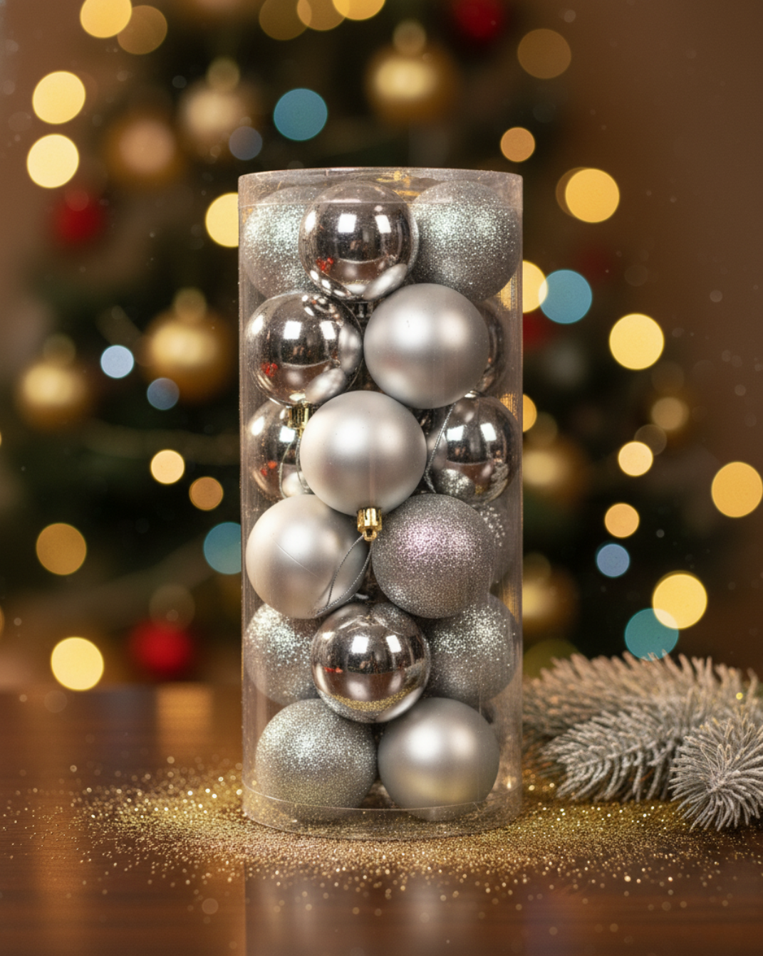 Basic kerstballen - 24 stuks