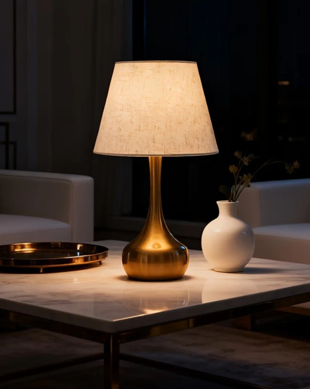 Moderne Gouden Tafellamp