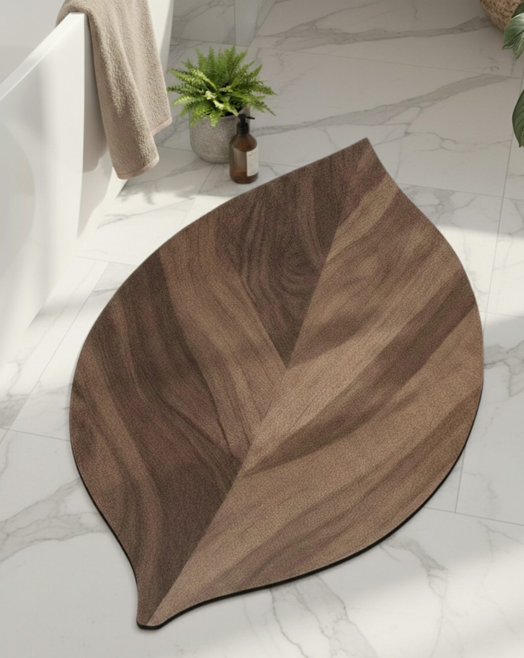 Antislip Badmat Bladprint – Absorberende Douchemat