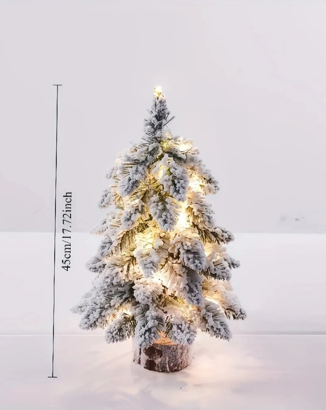 Verlichte sneeuwbedekte kunstkerstboom - LED warm wit Maison Roze