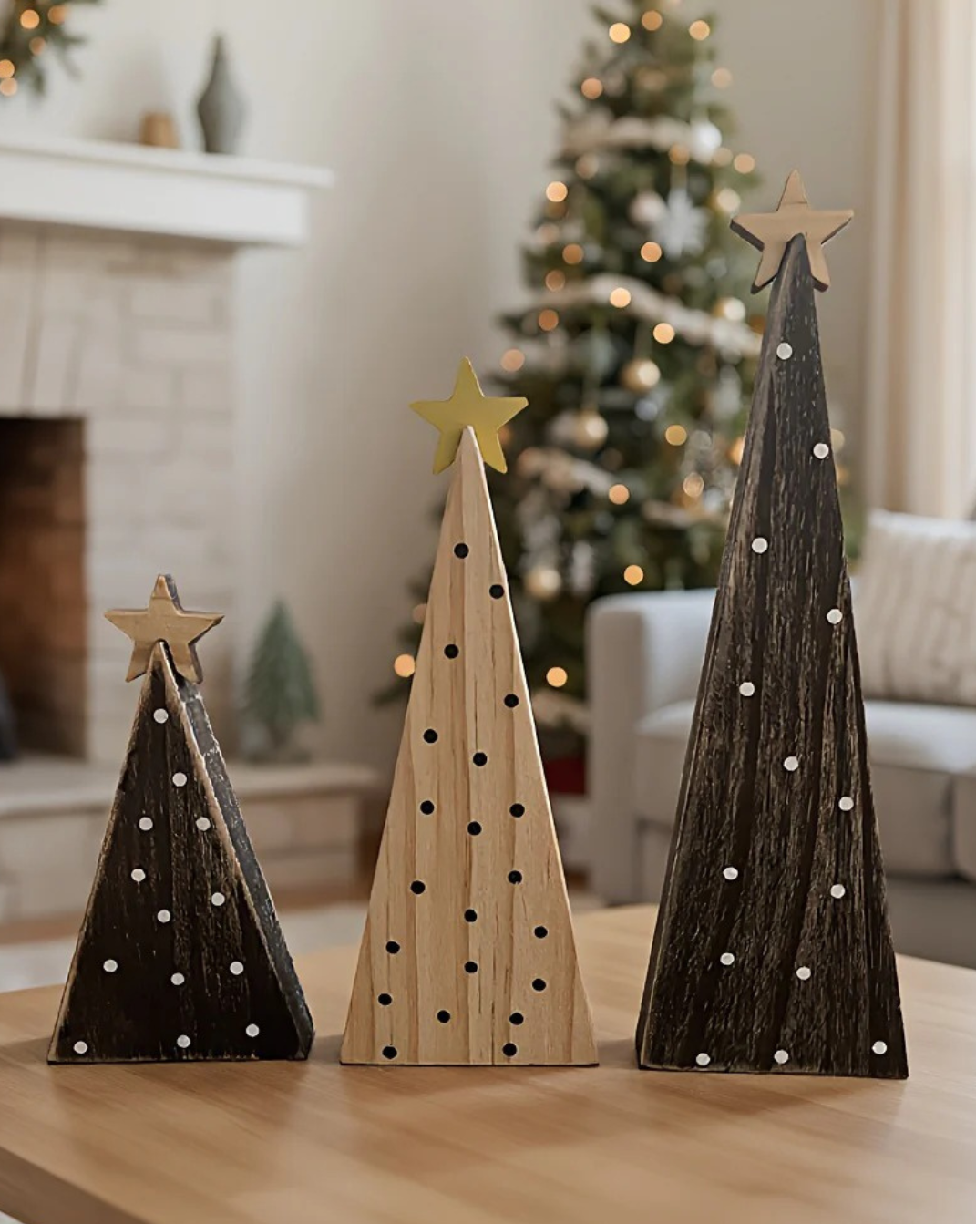 3-delige boheemse kerstboom-set