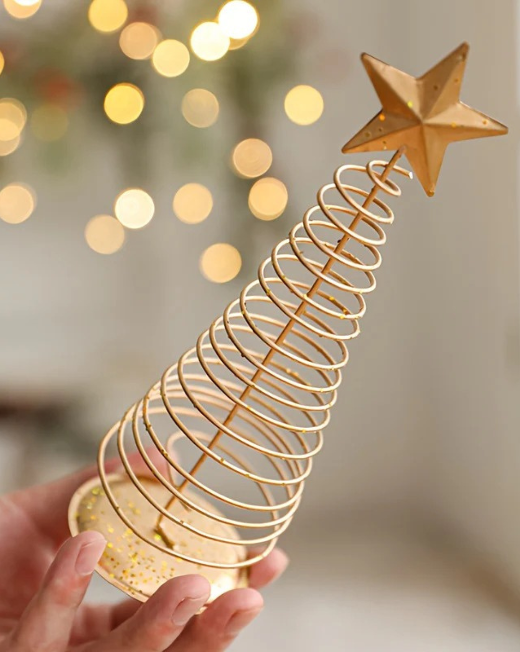 Vintage gouden ijzeren kerstboom decor