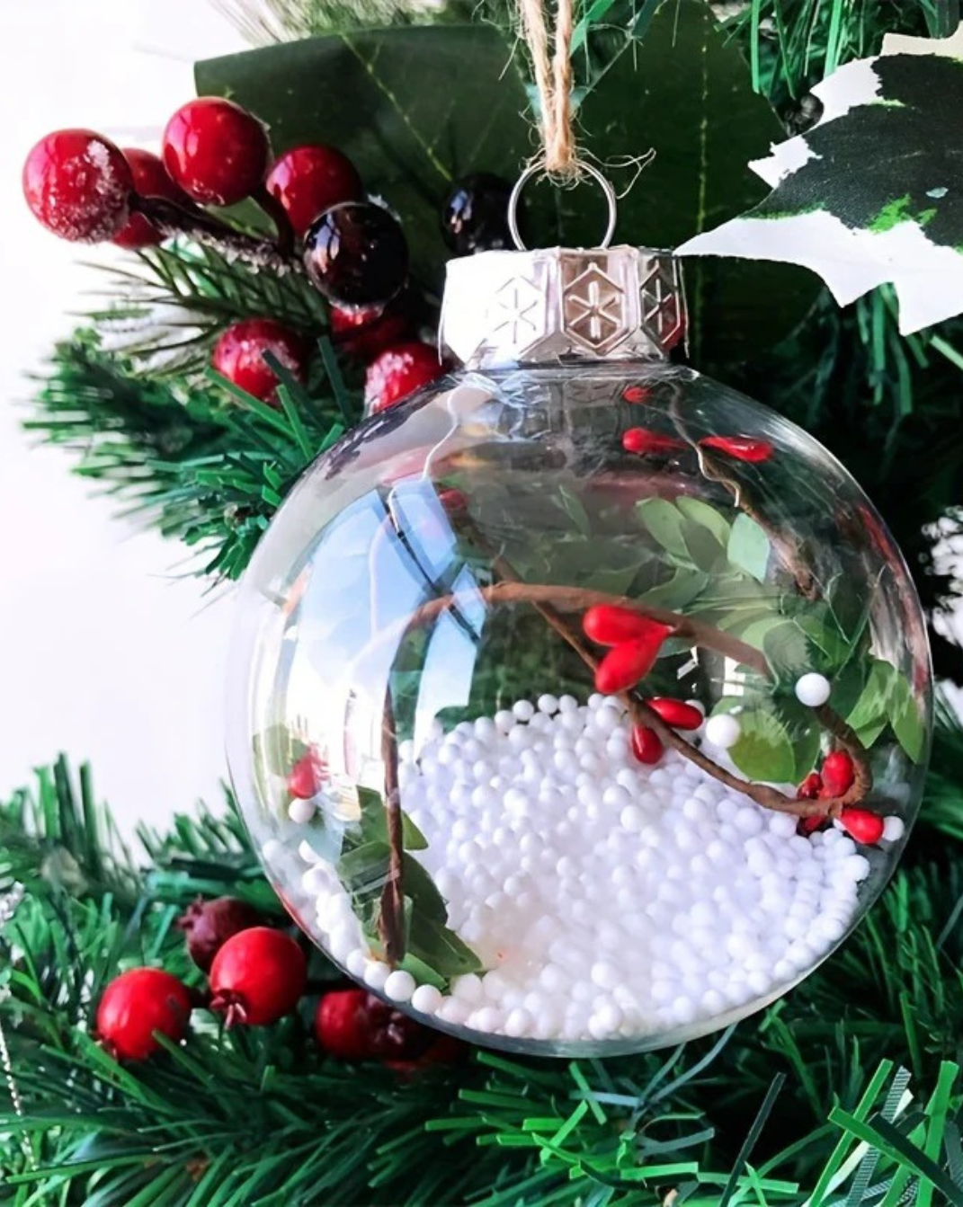 Feestelijke Kerstballen-Set – 6 Stuks – Stijlvolle Winterversiering