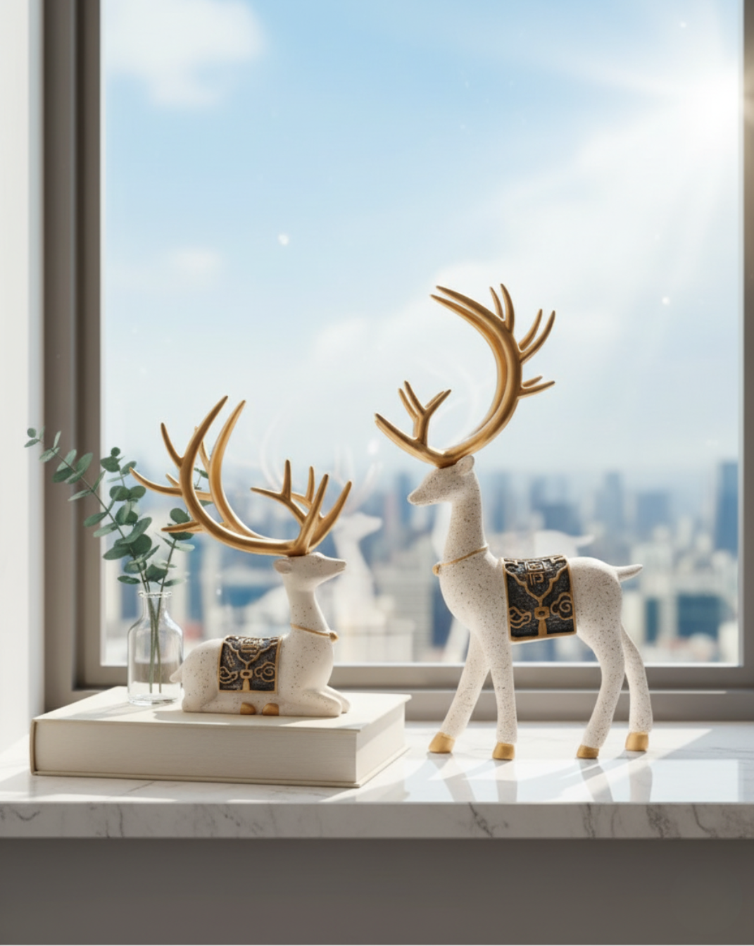Festive Forest – Set van 2 Rendier-Beeldjes