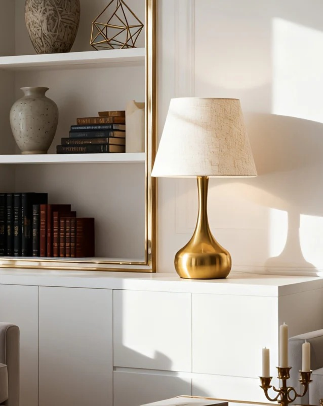 Moderne Gouden Tafellamp