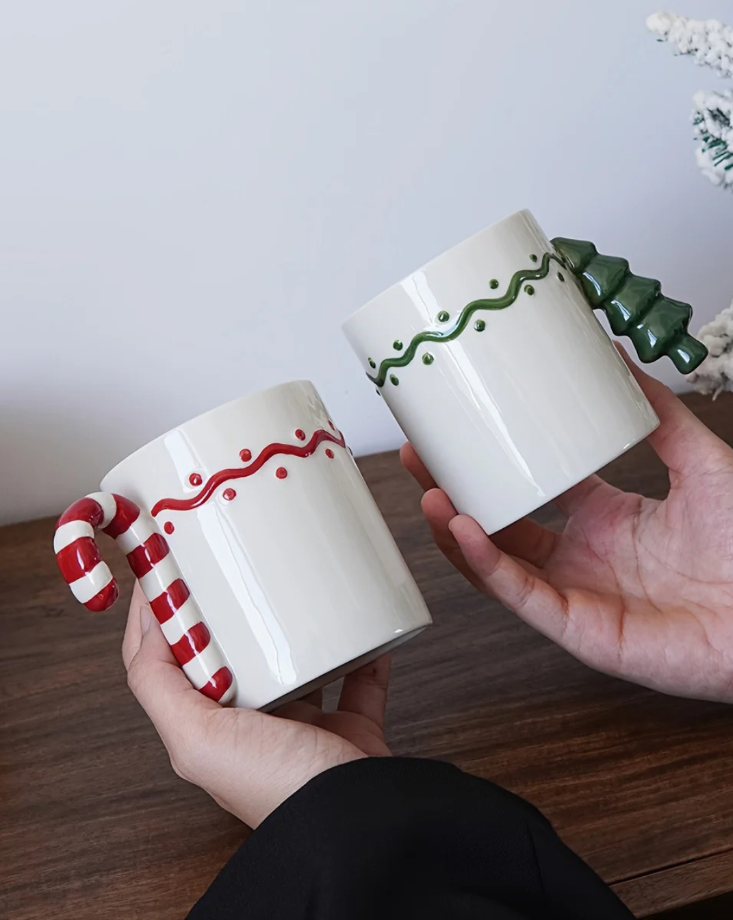 moderne keramische kerstmok - feestelijk design