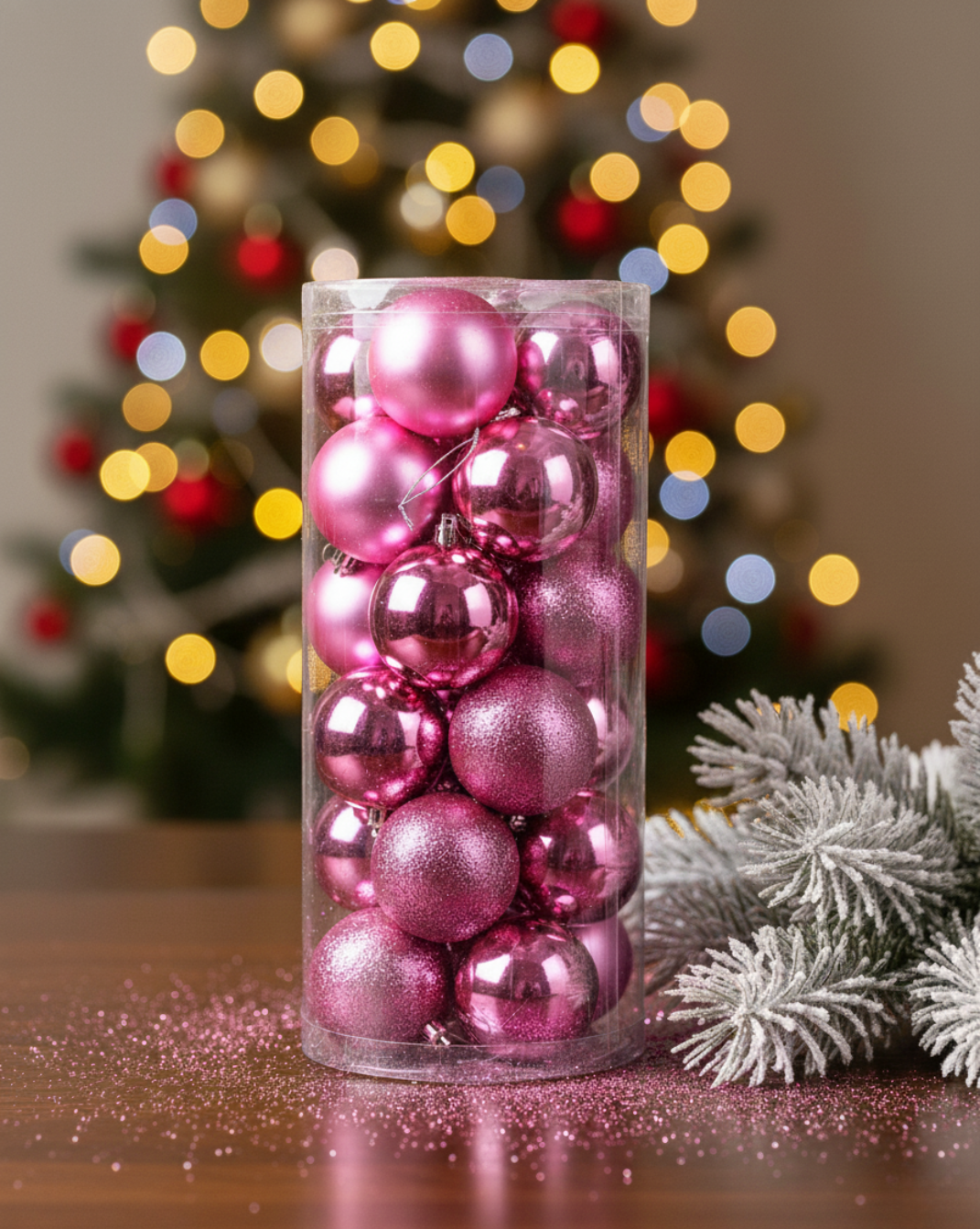 Basic kerstballen - 24 stuks