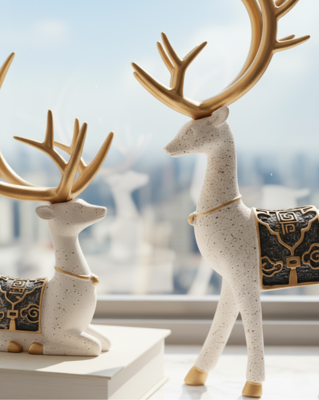 Festive Forest – Set van 2 Rendier-Beeldjes