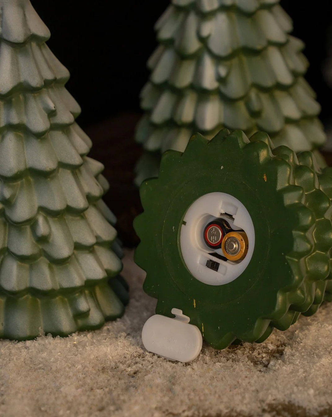 led kaars met kerstboom design