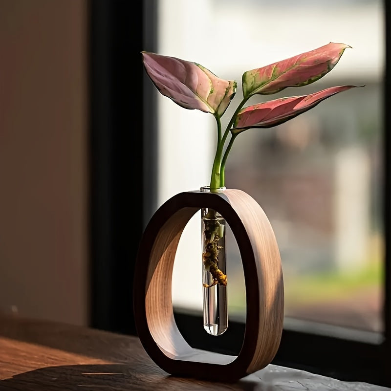 Walnoot Houten Vaas - Eenvoudig en Stijlvol Voor Bloemen