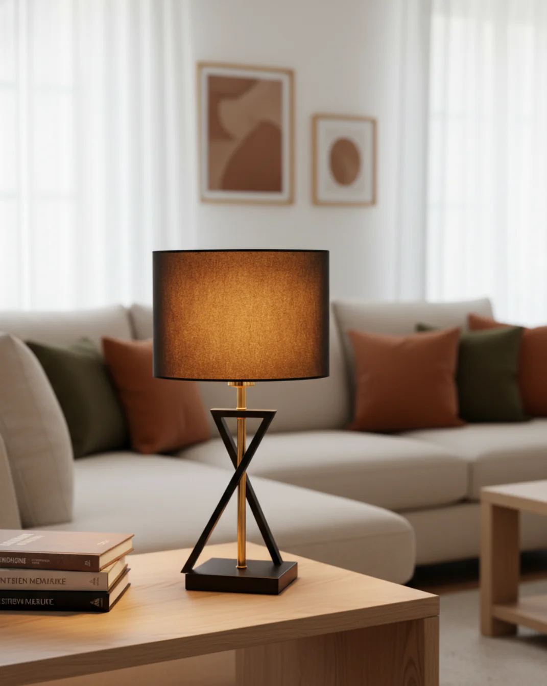 Moderne tafellamp - Tijdloze Verfijning in IJzerdesign