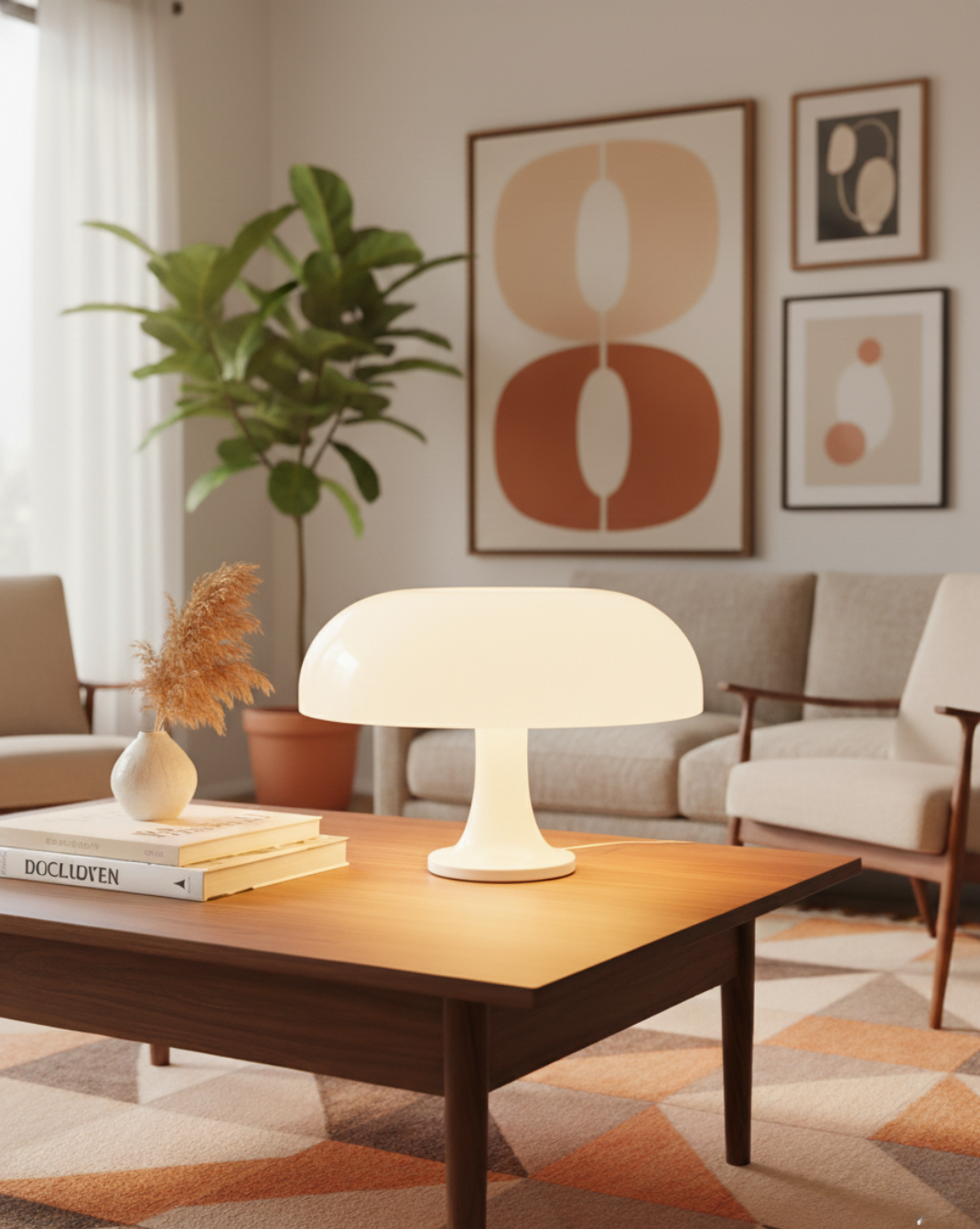 Moderne Paddenstoel tafellamp