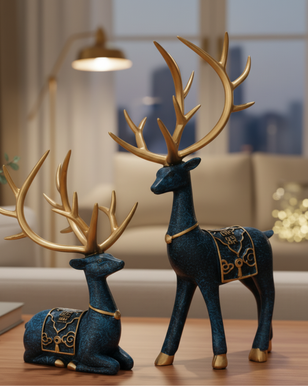Festive Forest – Set van 2 Rendier-Beeldjes