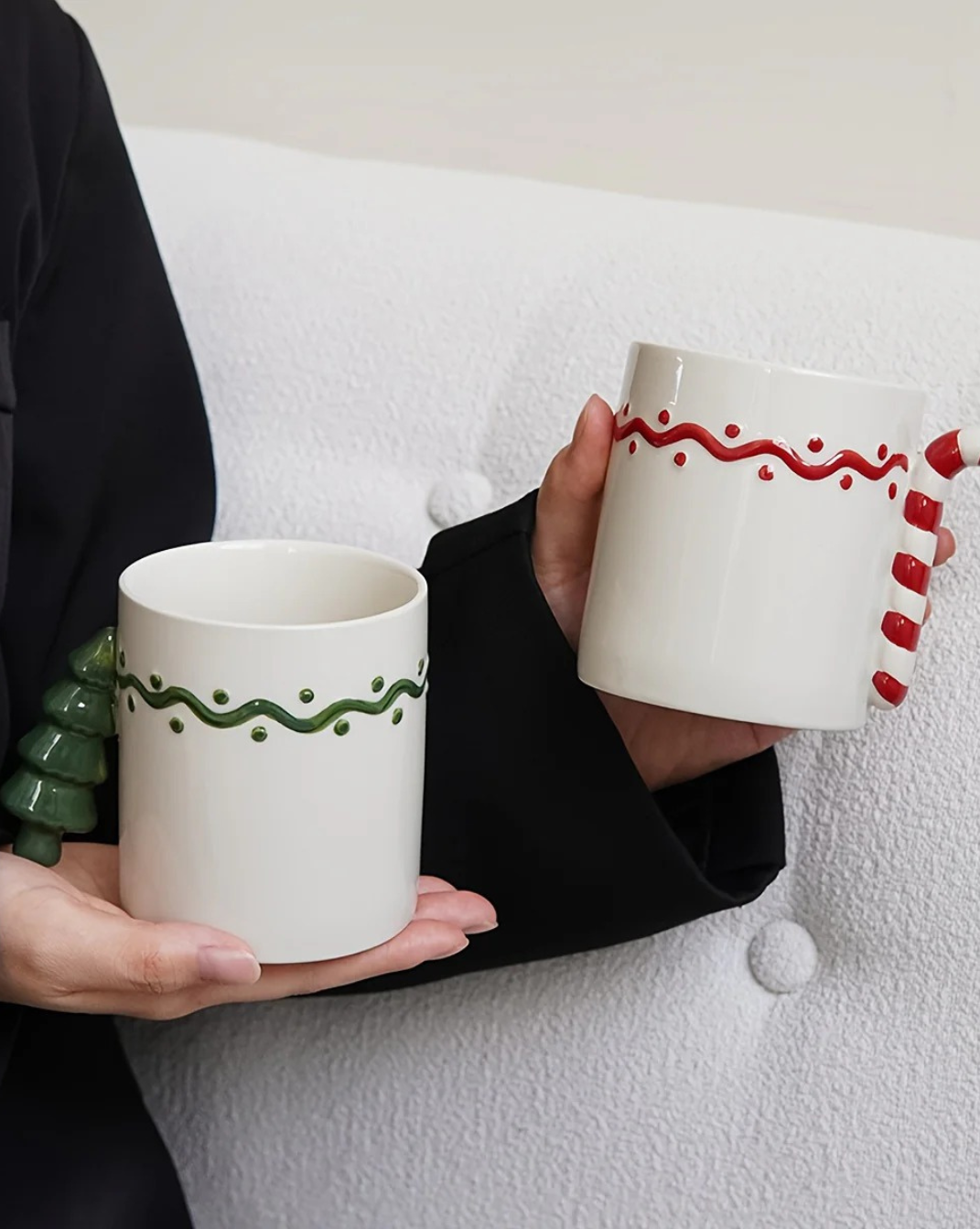 moderne keramische kerstmok - feestelijk design