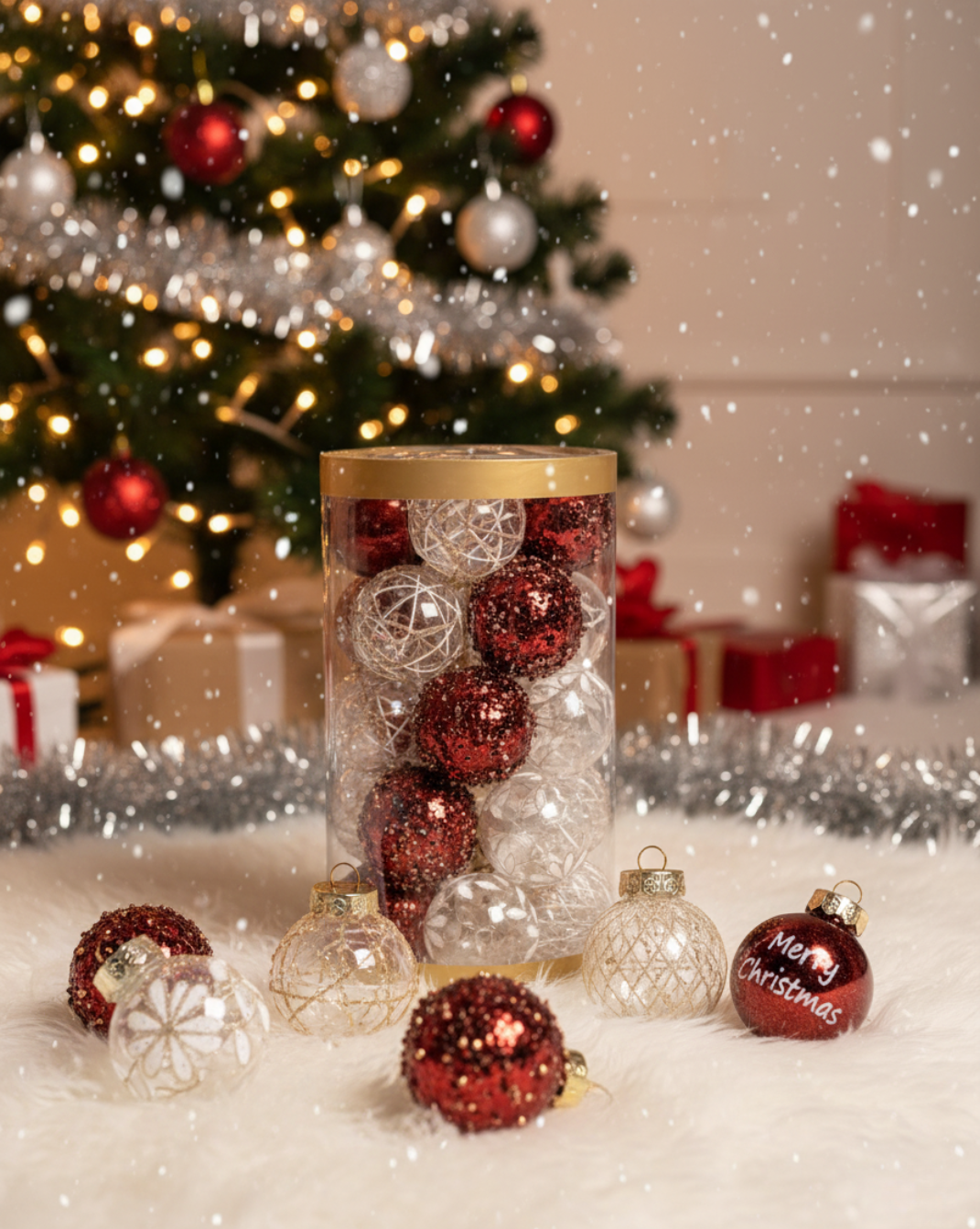 Moderne Kerstballen-Set – 25 Stuks – Elegante Mix voor de Kerstboom