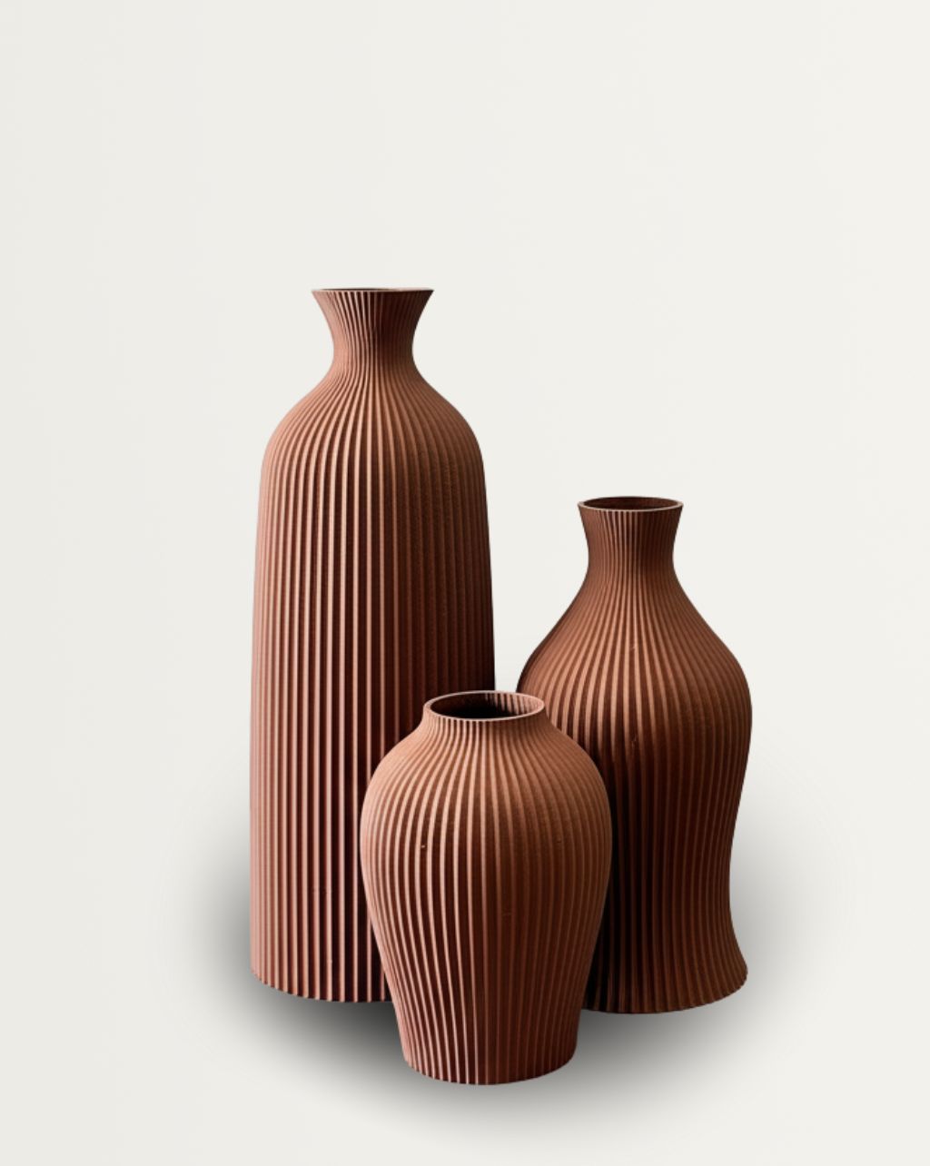 Set van 3 Decoratieve Vazen - Elegante Boho Stijl voor Huis en Kantoor