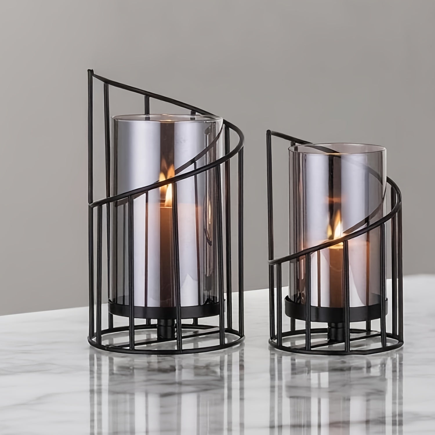 2-pack Spiraalvormige Kaarshouders - Stijlvolle Decoratie voor Elke Gelegenheid