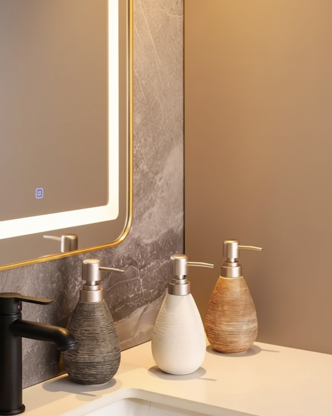 Keramische Zeepdispenser Badkamer – Japanse Vintage Stijl | Maison Roze - Maison Roze