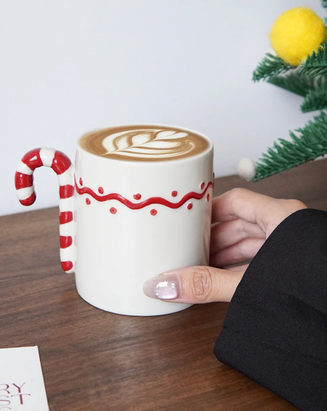 moderne keramische kerstmok - feestelijk design