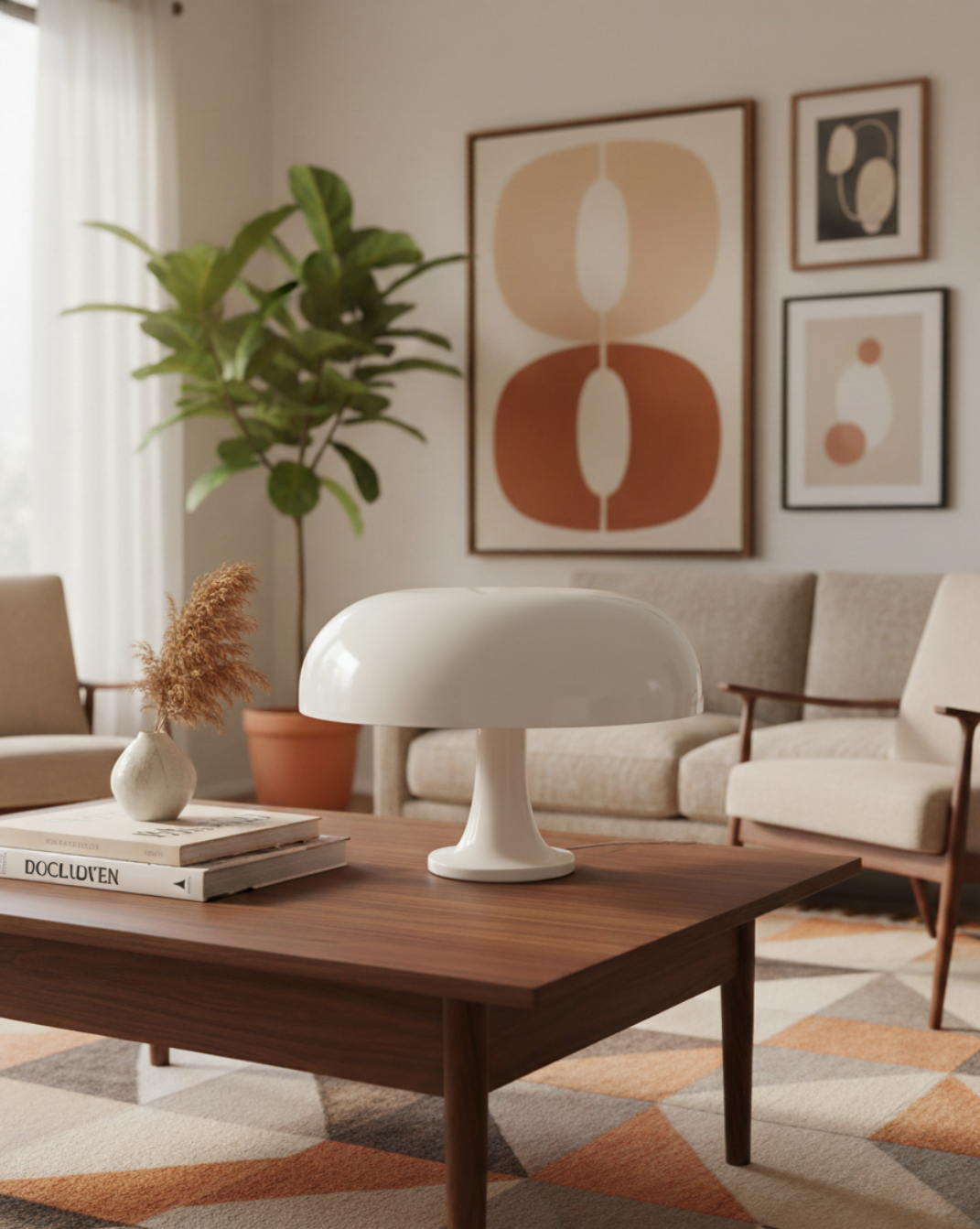 Moderne Paddenstoel tafellamp