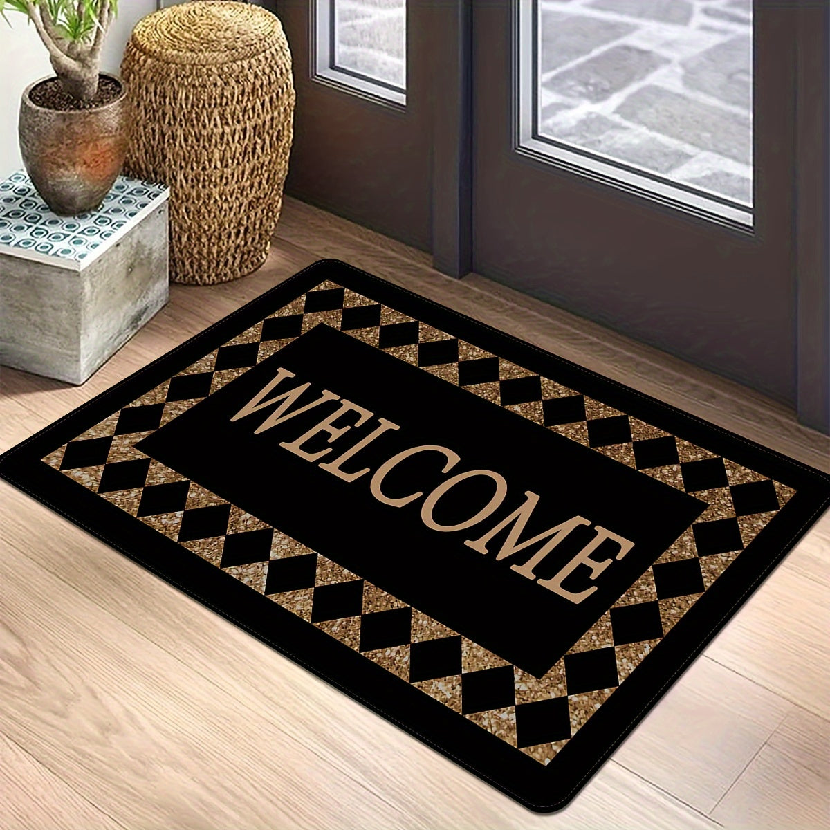 Deurmat - Antislip Polyester met Welkom Motief voor Woondecoratie