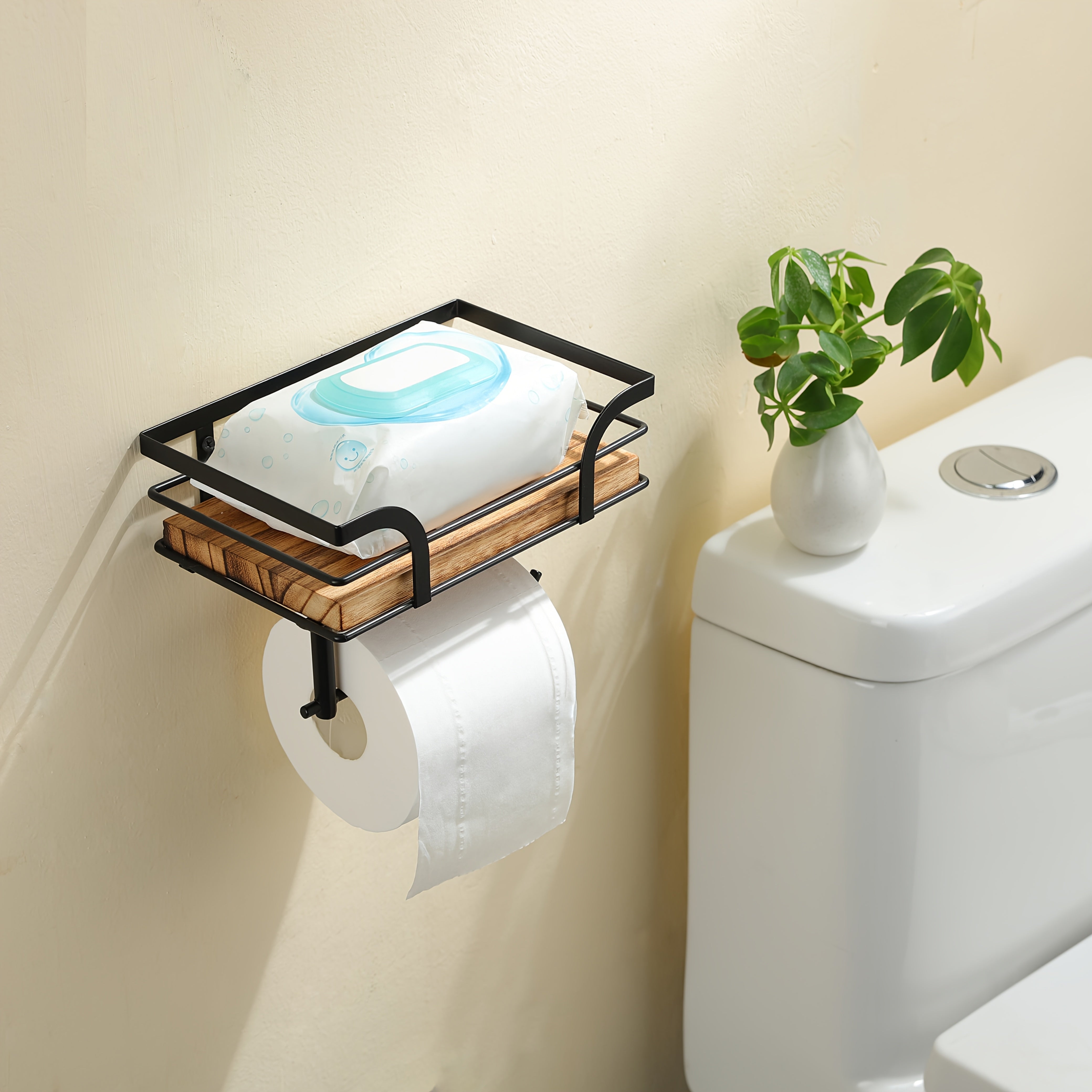 Wandmontage Toiletpapierhouder - Praktische Opbergoplossing voor Badkamer