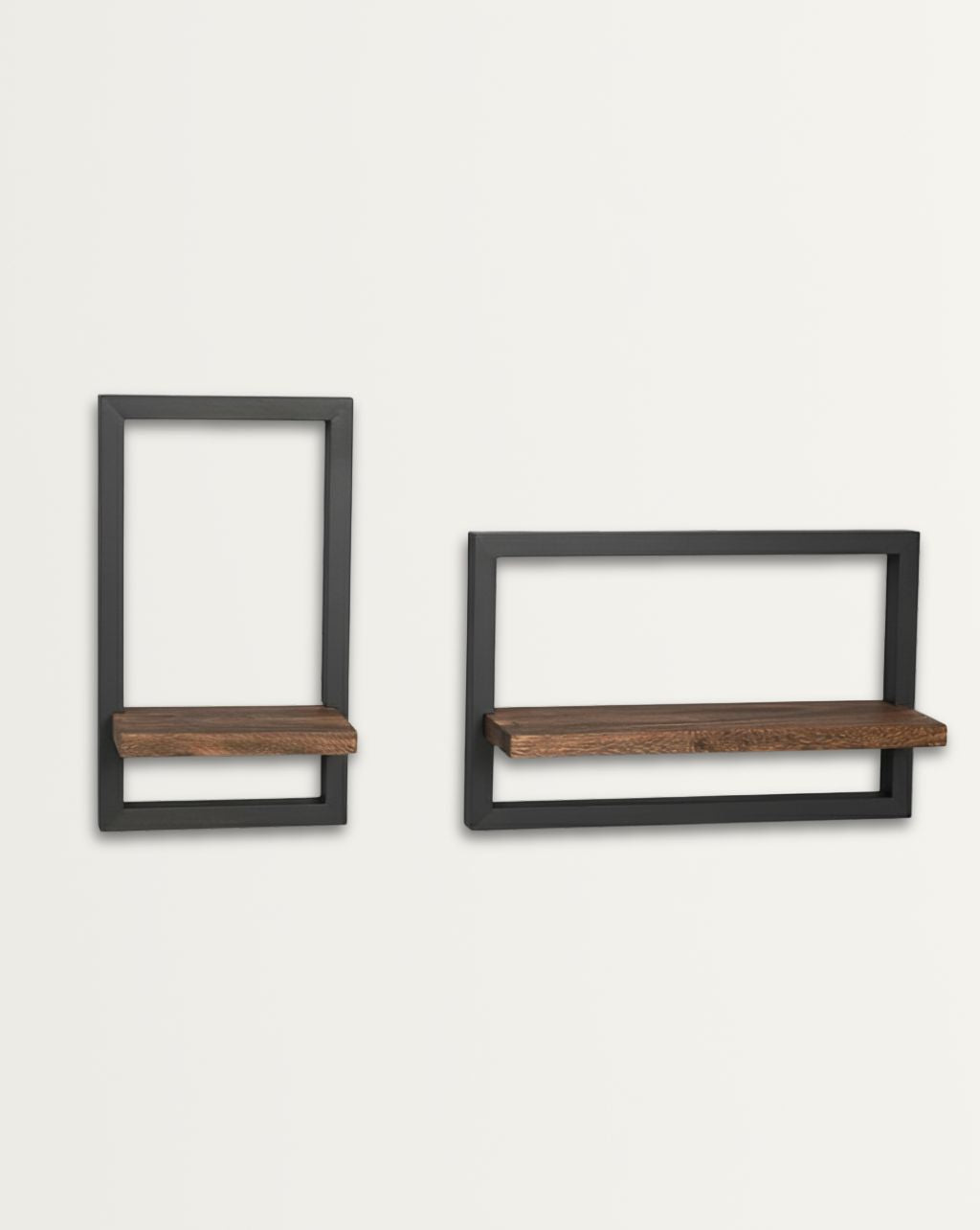 Vintage Houten Wandrek Set - Duurzaam en Stijlvol voor Decoratie