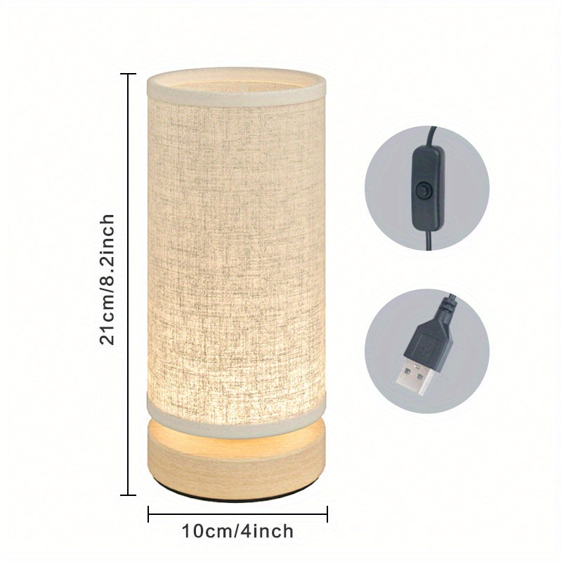 Moderne Houten Tafellamp met Verstelbare LED Verlichting – Eenvoudig en Creatief Nachtlampje