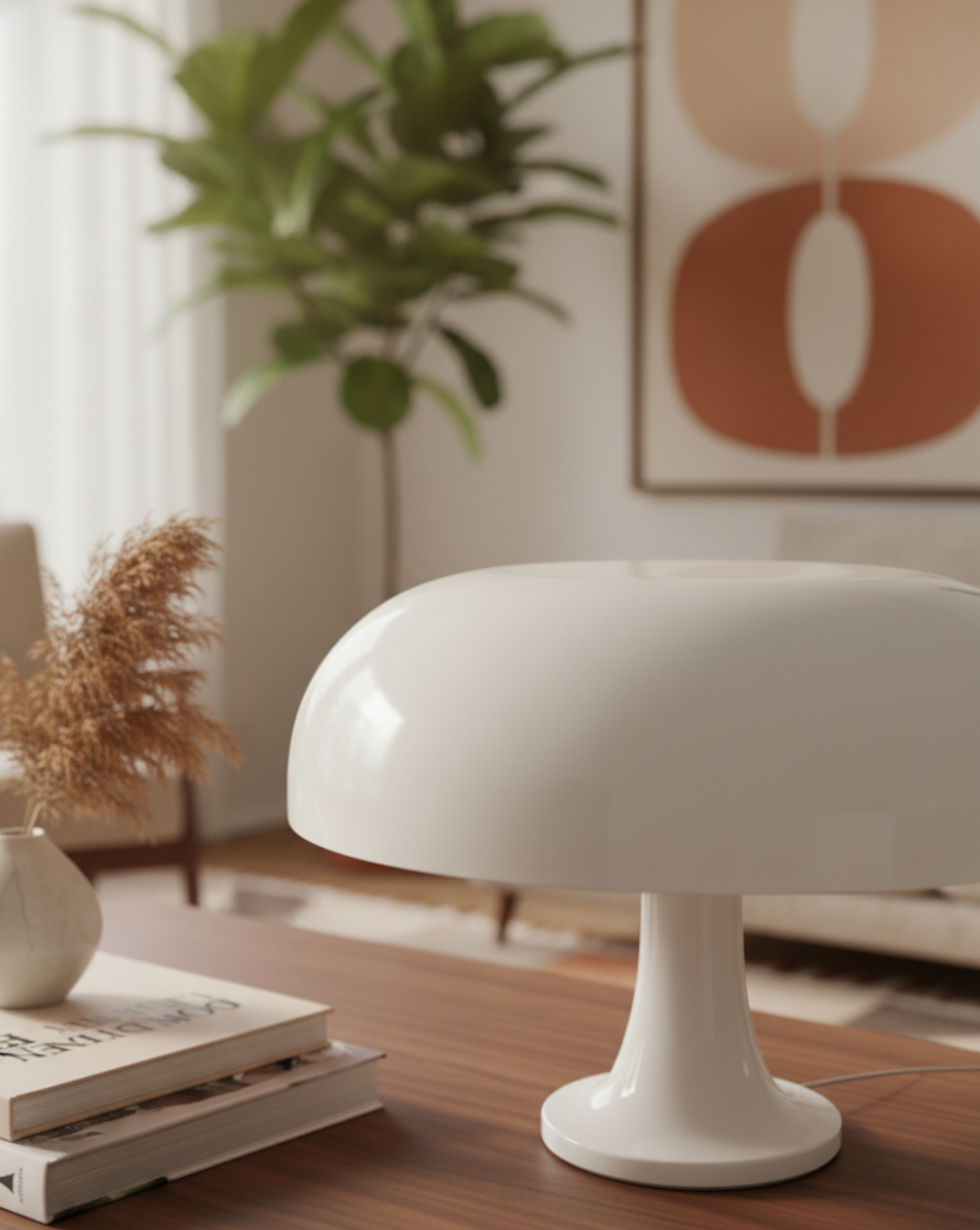 Moderne Paddenstoel tafellamp