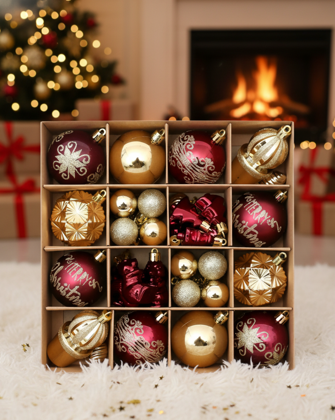 Shatterproof kerstballen-set 42 stuks