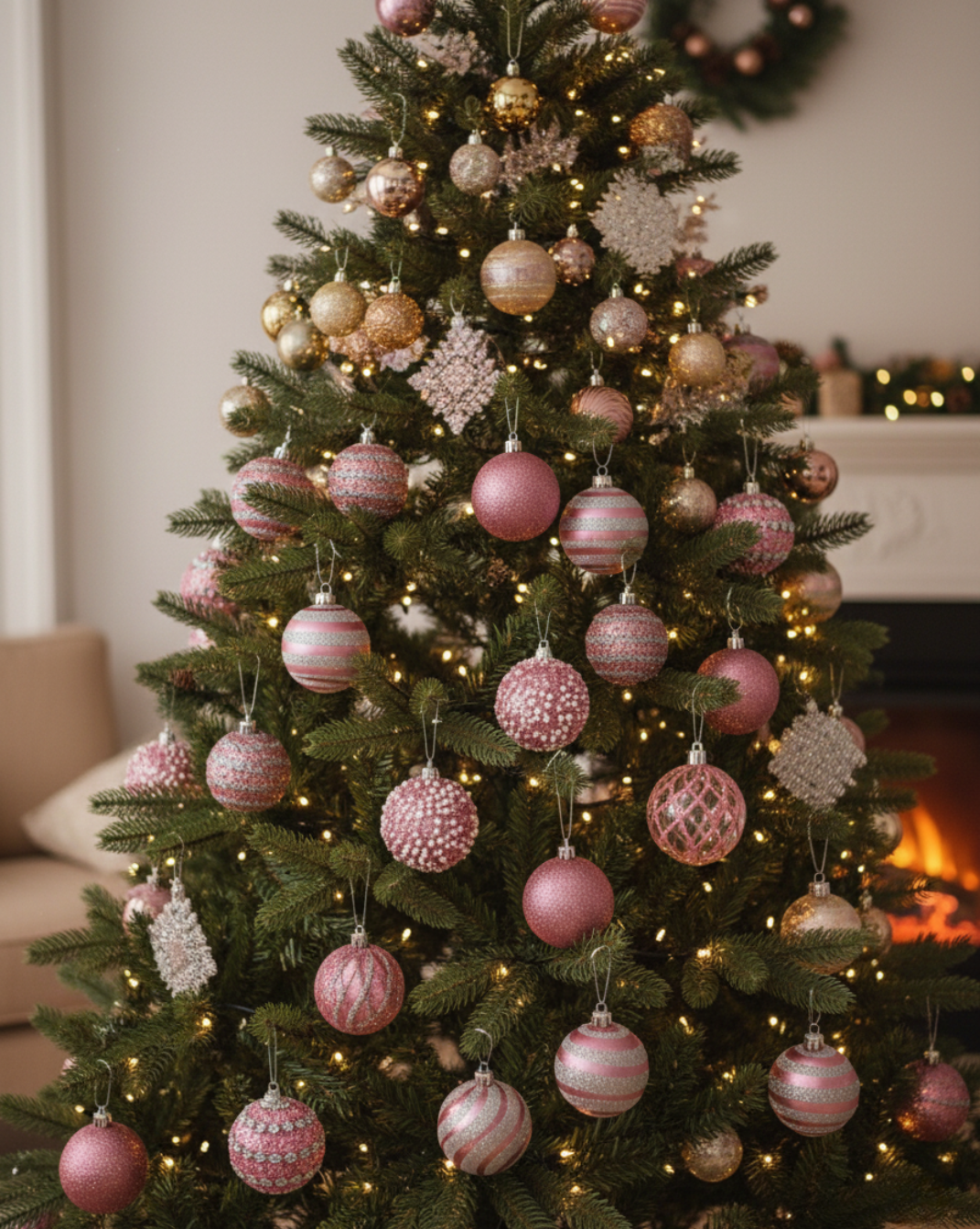 meerkleurige luxe kerstballen set - 16st