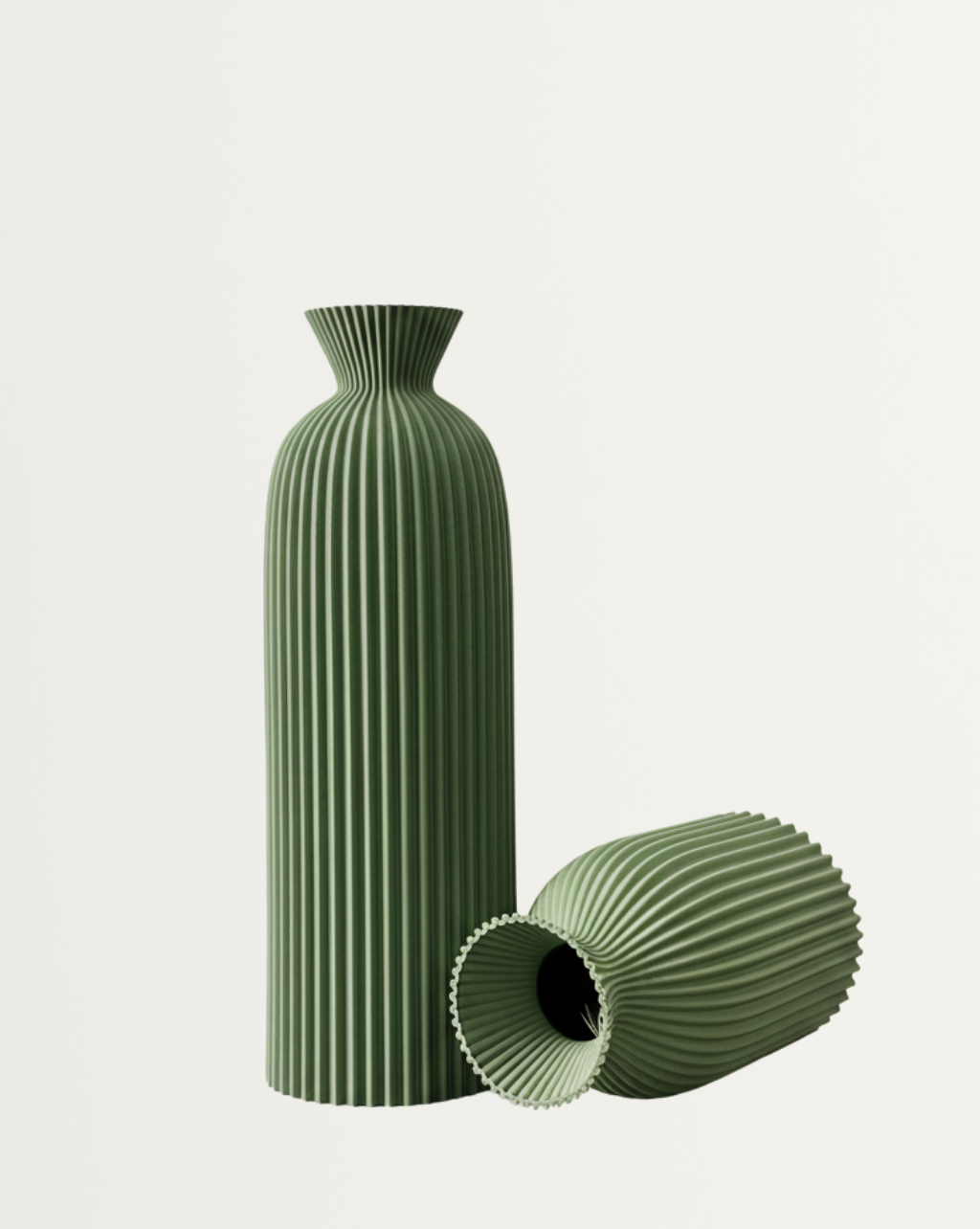Set van 2 Bohemian Wavy Vazen voor Droge Bloemen – Kunststof Cilinder Vazen voor Thuis en Kantoor
