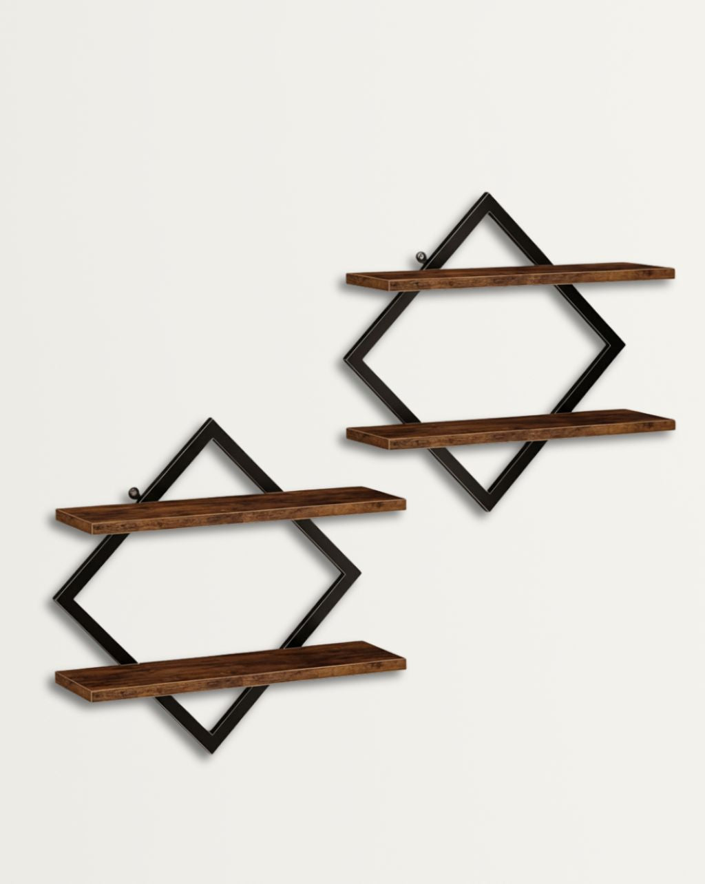 Wandgemonteerde Houten Planken - Retro Stijl voor Opbergruimte