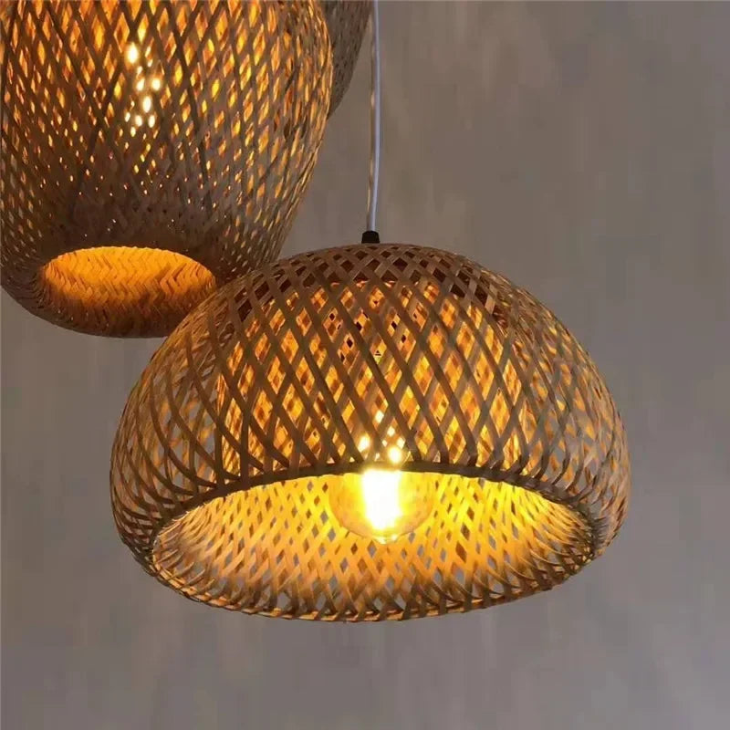 Bamboe Hanglamp - Stijlvolle Rotan Lamp voor Eettafel en Woonkamer