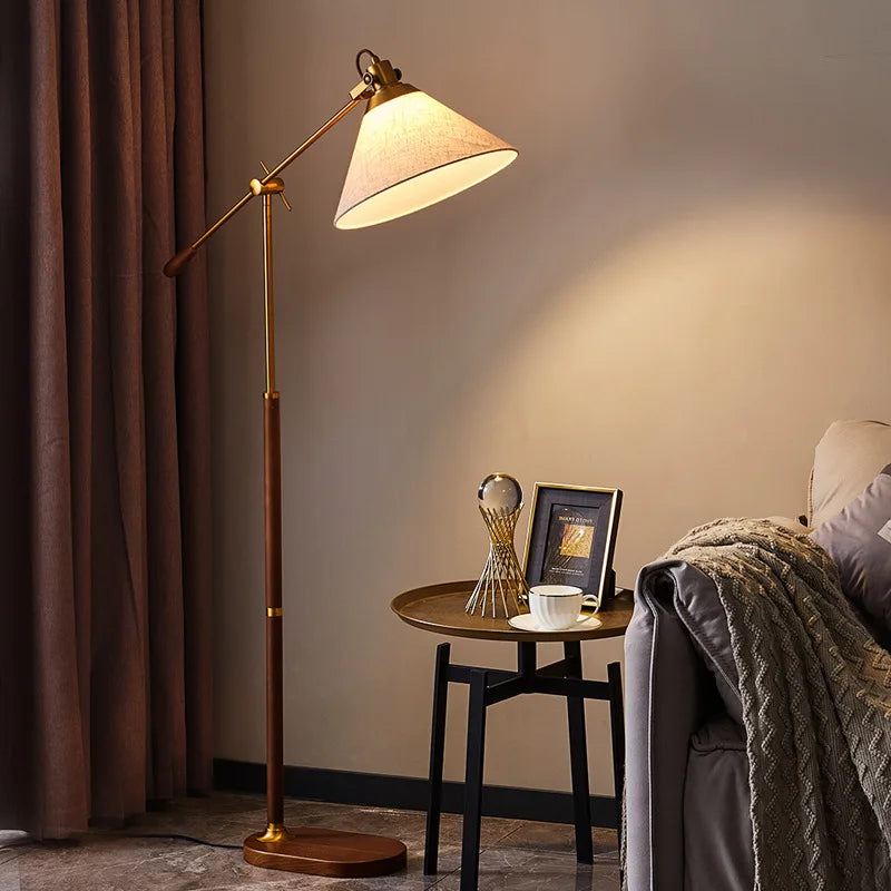 Vloerlamp van Massief Hout - Scandinavisch Design met Vintage Stijl
