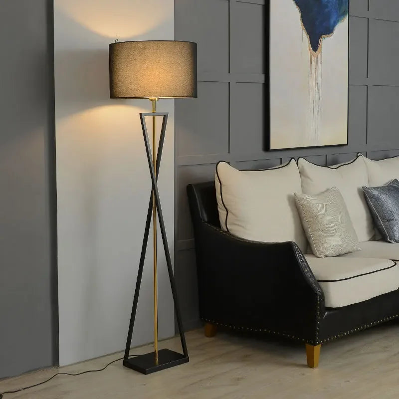 Vloerlamp Zwart - Moderne Nordic Staande Lamp voor Woonkamer en Slaapkamer