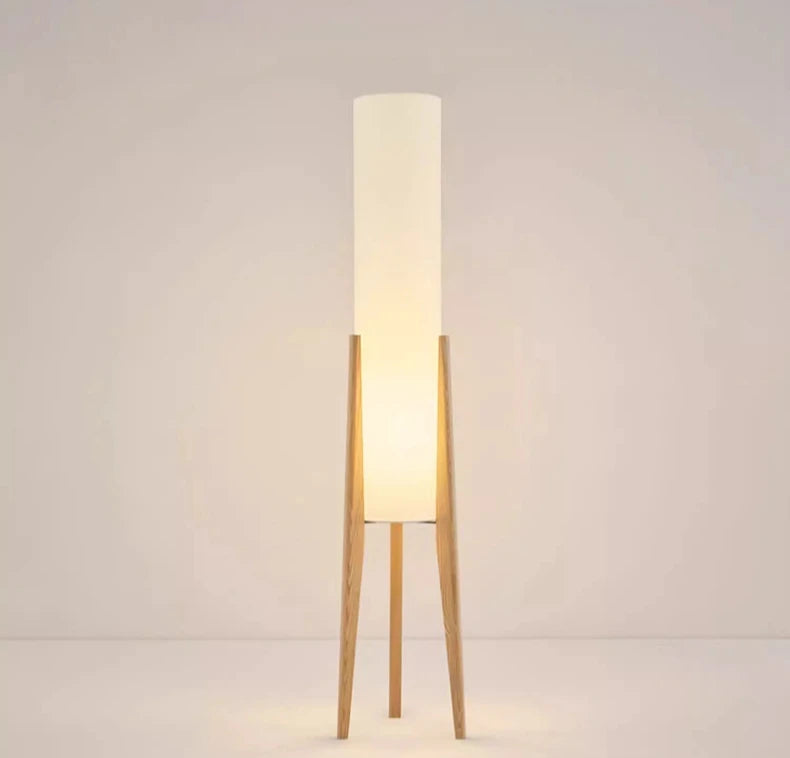 Houten Vloerlamp - Retro Wabi-sabi Ontwerp Voor Woonkamer & Slaapkamer