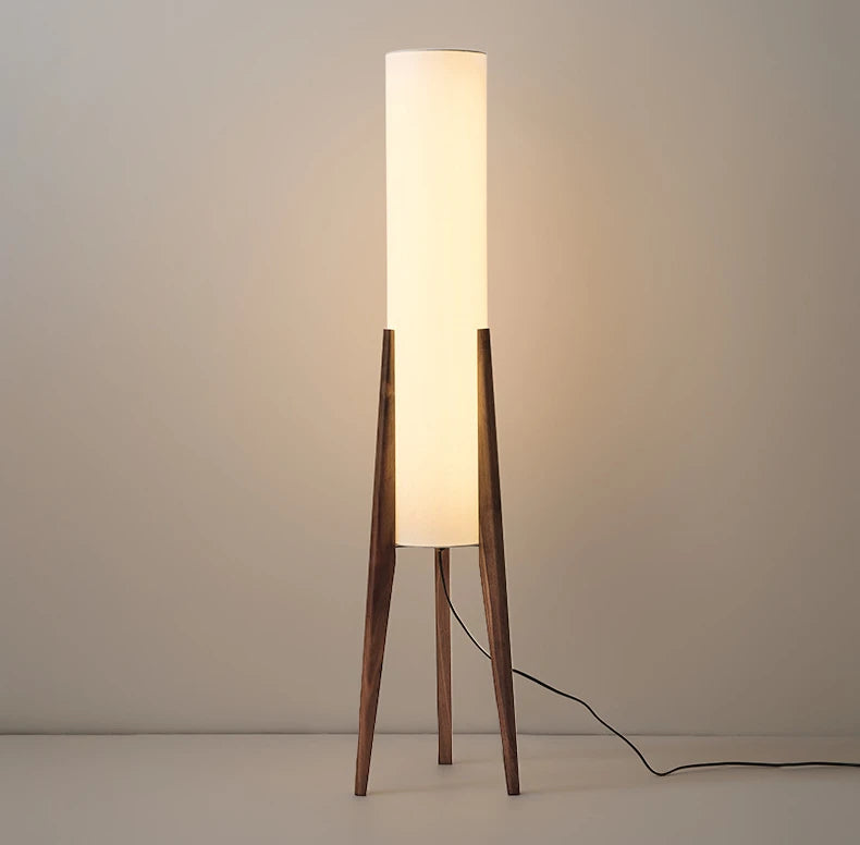 Houten Vloerlamp - Retro Wabi-sabi Ontwerp Voor Woonkamer & Slaapkamer